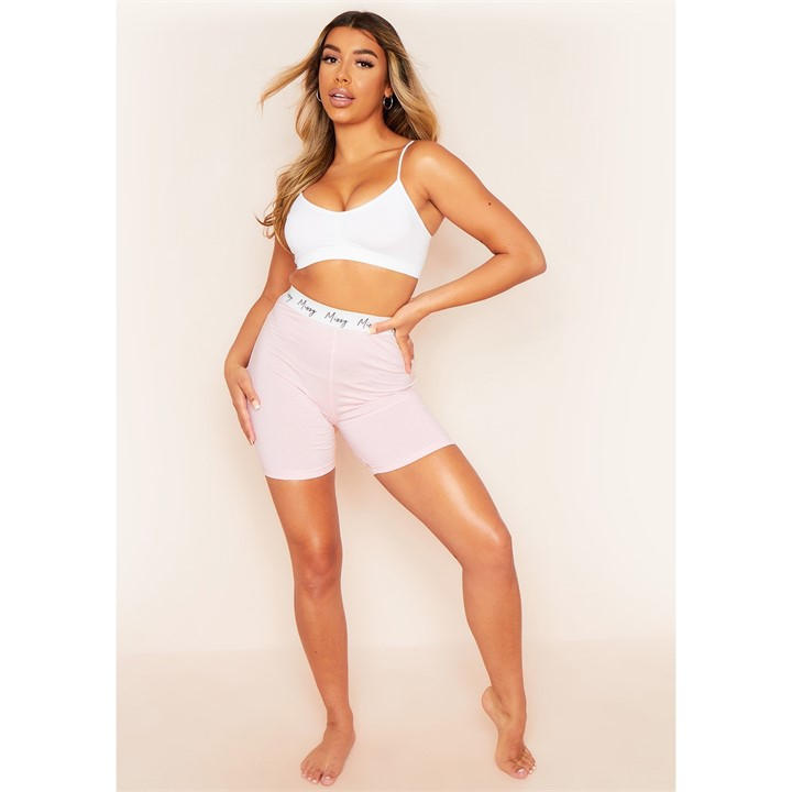 Missy Empire Women's Pink Missy High Waisted Jersey Cycle Short in Size 6, Sports Direct