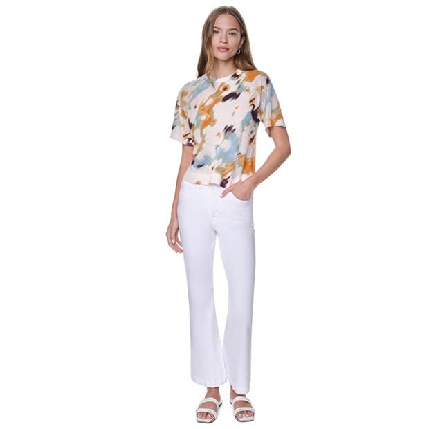 Sunburst Floral - DKNY - Women's Short Sleeve Blouse