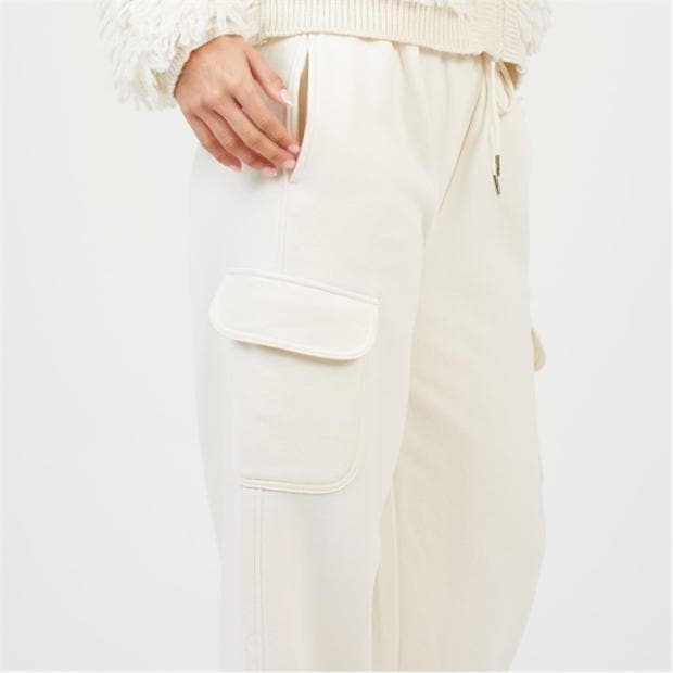 Cream - Brave Soul - BS Womens Cream Jersey Cargo Trousers