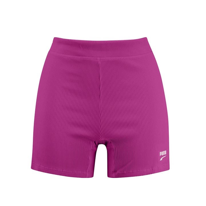 Puma Women's Pink Ribbed Booty Shorts in Size 16, Sports Direct