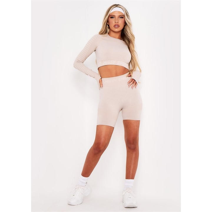 Missy Empire Women's Brown Missy Sport Seamless Cycle Gym Shorts in Size 6, Sports Direct