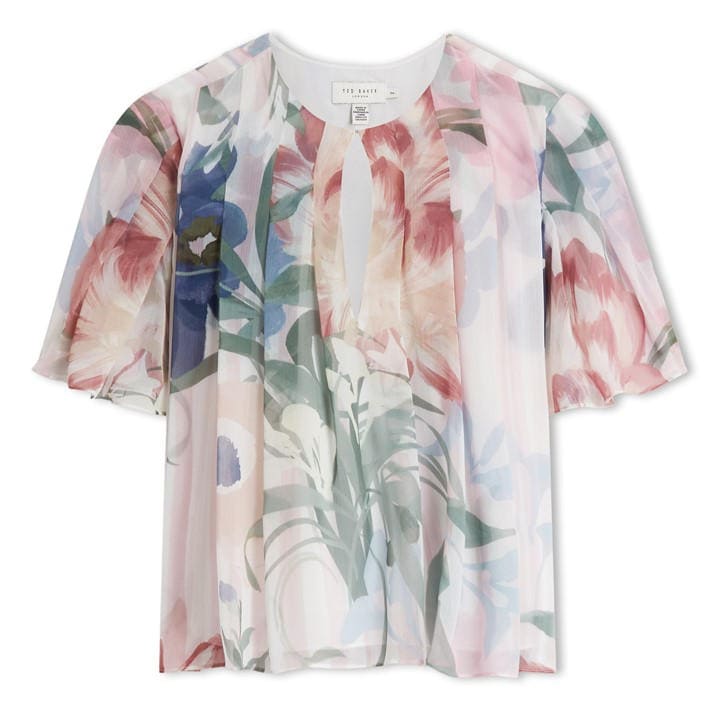 Ted Baker Women's Pink Short Sleeve Blouse in Size 14, Sports Direct