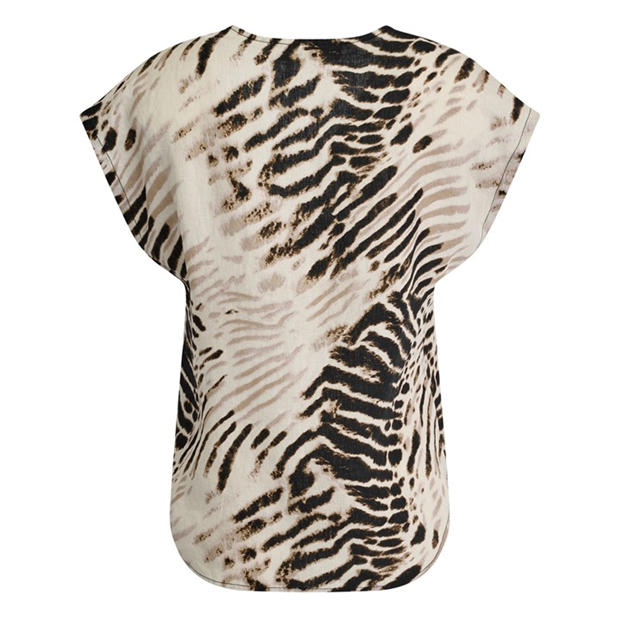 Brushed Sandbed - DKNY - Women's Short Sleeve Blouse