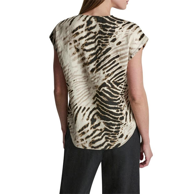 Brushed Sandbed - DKNY - Women's Short Sleeve Blouse