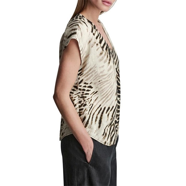 Brushed Sandbed - DKNY - Women's Short Sleeve Blouse