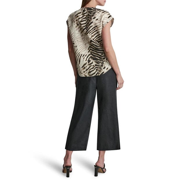 Brushed Sandbed - DKNY - Women's Short Sleeve Blouse