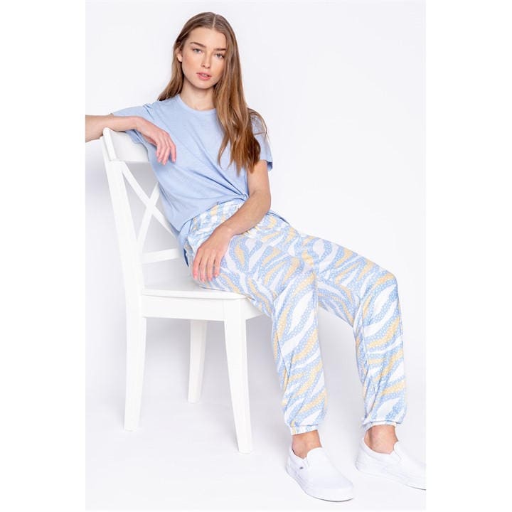 Pj Salvage Women's Blue Cuffed Pant in Size 10, Sports Direct