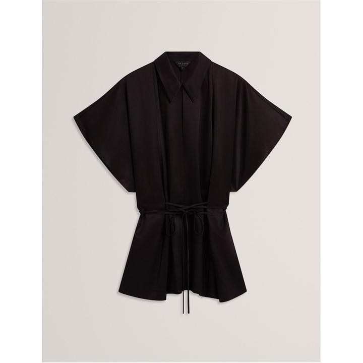 Ted Baker Women's Black Short Sleeve Blouse in Size 14, Sports Direct