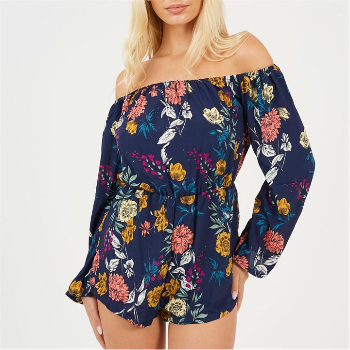 Brave Soul Women's Blue Playsuit in Size 10, Sports Direct