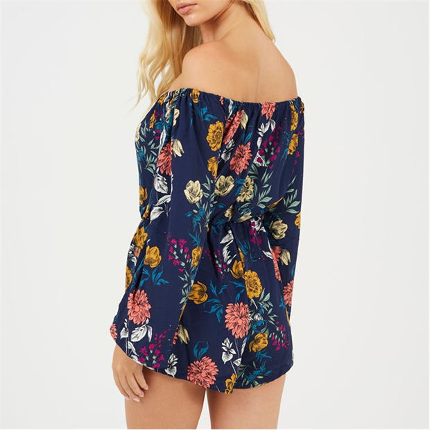 Navy Floral - Brave Soul - Women's Playsuit