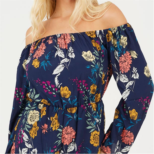 Navy Floral - Brave Soul - Women's Playsuit