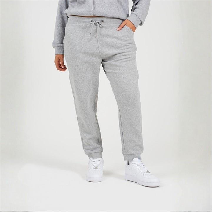 Brave Soul Women's Grey Plus Size Solid Colour Jogging Bottoms in Size 20, Sports Direct