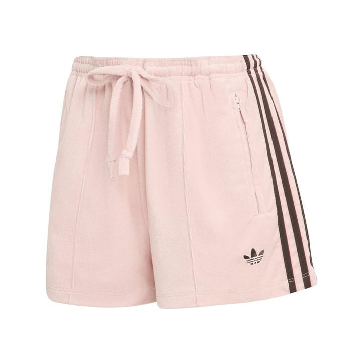 Adidas Originals Women's Pink Terry Towel Firebird Shorts in Size 10, Sports Direct