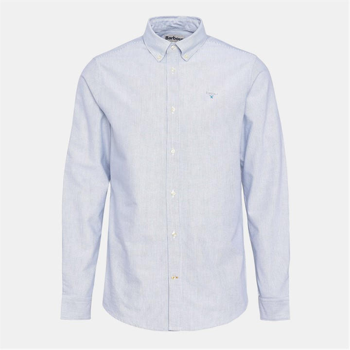 Barbour Men's Blue Striped Oxford Tailored Shirt in Size 2XL, Sports Direct