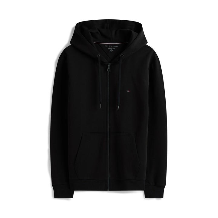 Tommy Hilfiger Men's Black Zip Sweatshirt in Size L, Sports Direct