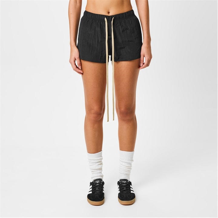 Fear Of God Essentials Women's Black Logo Shorts in Size 12, Sports Direct
