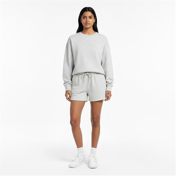 Light Grey - New Balance - Nb Fterry Sho Ahh Larg Jogger Short Womens
