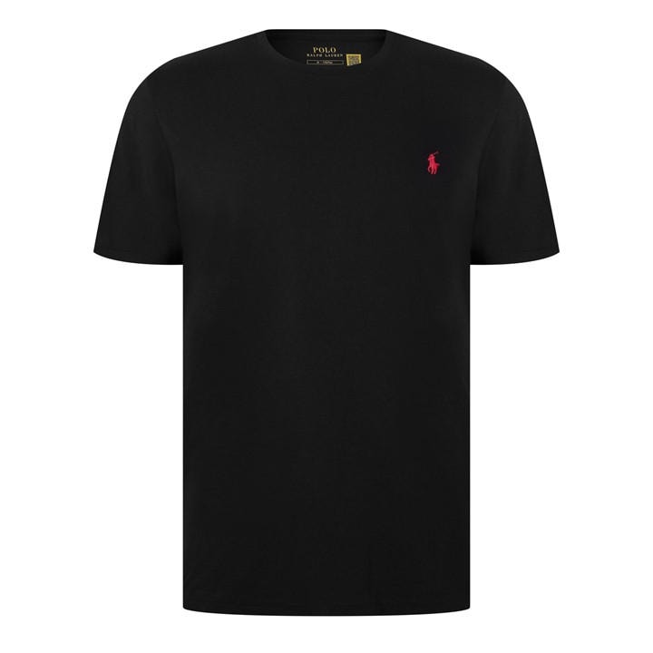 Polo Ralph Lauren Men's Black Regular Fit Custom T-Shirt in Size M, Sports Direct