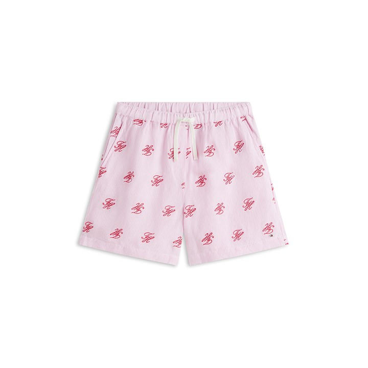 Tommy Hilfiger Women's Pink Fleece Jogger Shorts in Size 14, Sports Direct