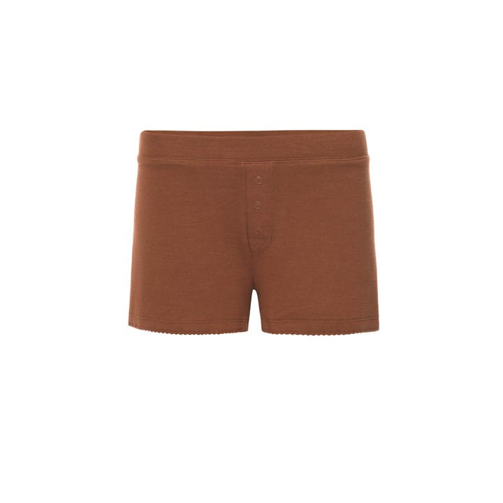 Pj Salvage Women's Brown Ribbed Short in Size 12, Sports Direct