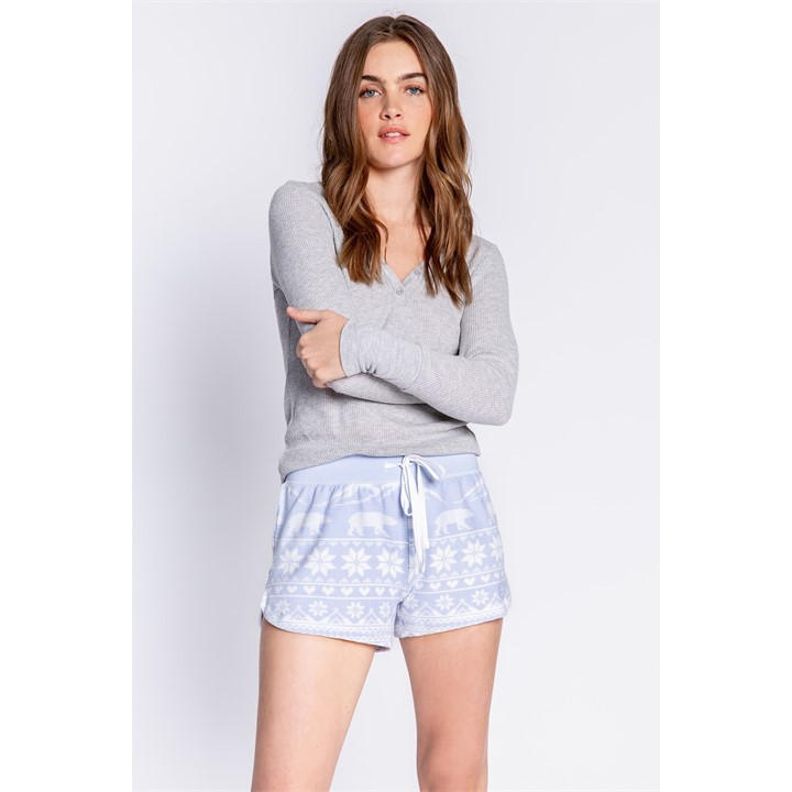 Pj Salvage Women's Blue Snowflake Short in Size 14, Sports Direct