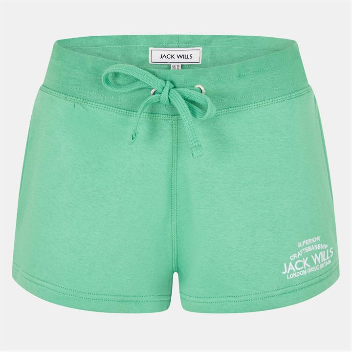 Jack Wills Women's Green Bea Sweatshorts in Size 6, Sports Direct