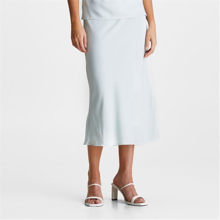 Calvin Klein Women's Blue Bias Cut Midi Skirt in Size 8, Sports Direct