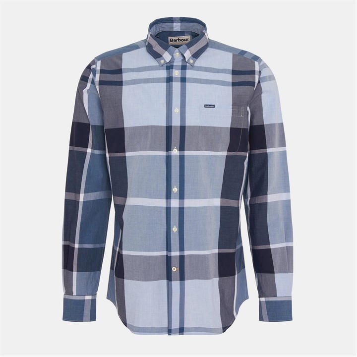 Barbour Men' Blue Harris Shirt in Size S, Sports Direct