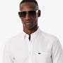 WHITE - Lacoste - Mens Regular Fit Short Sleeved Oxford Shirt
