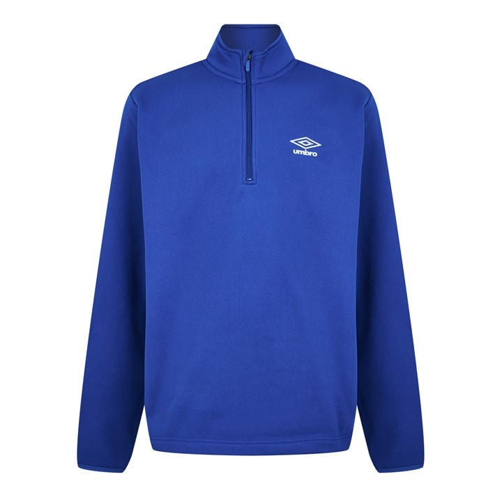 Umbro  Blue Half Zip Top  in Size S, Sports Direct