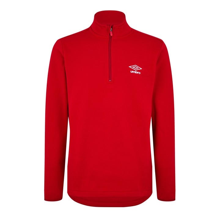 Umbro  Red Half Zip Top  in Size S, Sports Direct