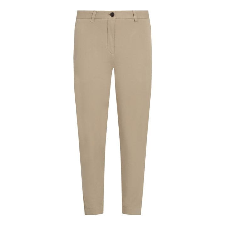 Tommy Hilfiger Women's Beige Stretch Slim Chino in Size 8, Sports Direct