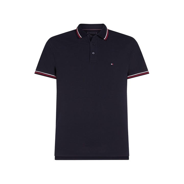 Tommy Hilfiger Men's Blue Tipped Slim Fit Polo in Size 2XL, Sports Direct