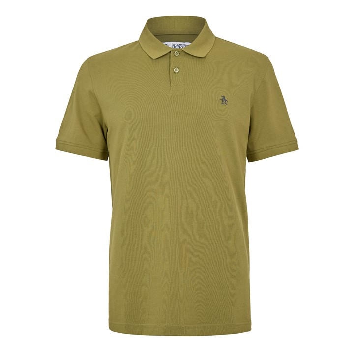 Original Penguin Men' Green Short Sleeve Polo Shirt in Size S, Sports Direct