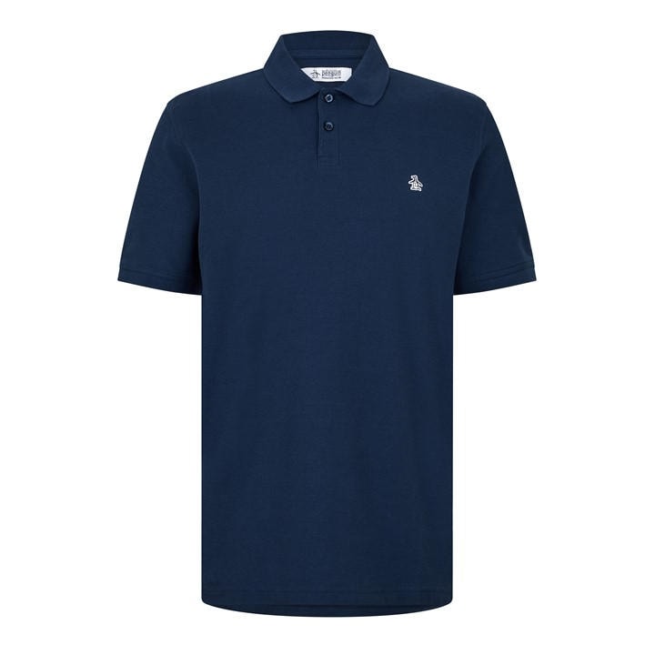 Original Penguin Men's Blue Short Sleeve Polo Shirt in Size M, Sports Direct