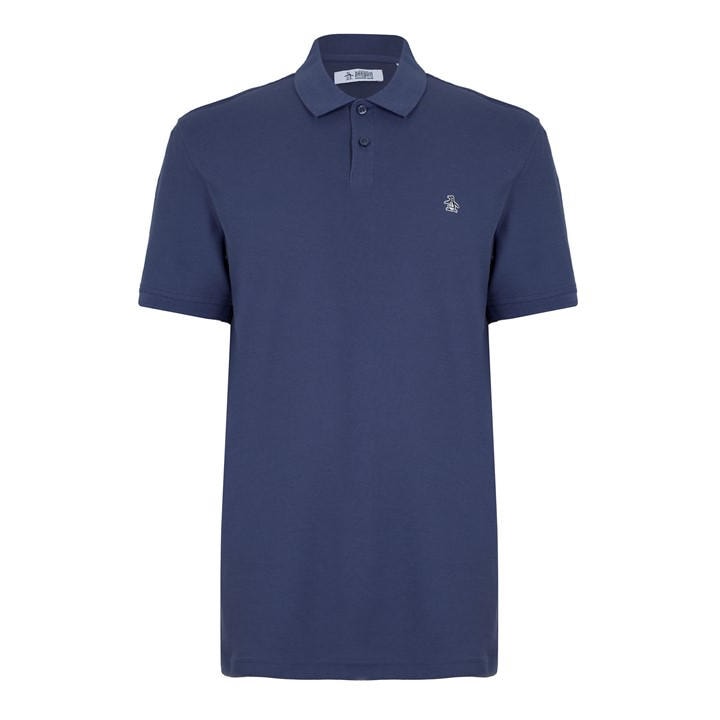 Original Penguin Men' Blue Short Sleeve Polo Shirt in Size S, Sports Direct