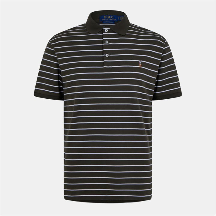 Polo Ralph Lauren Men' Green Striped Polo Shirt in Size S, Sports Direct