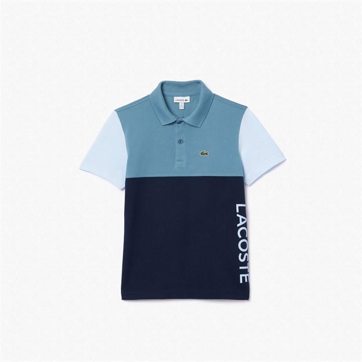 Lacoste Boys Blue Kids' Short Sleeve Polo Shirt, Sports Direct