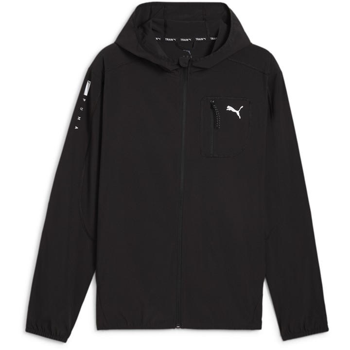 Puma Men' Black Flex Woven Tracksuit Top in Size S, Sports Direct