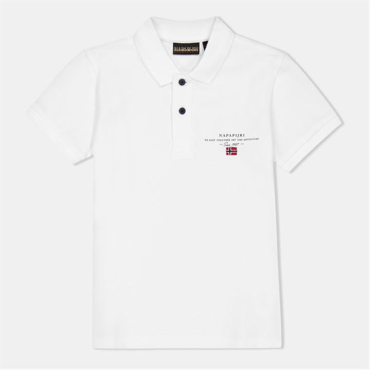Napapijri Boys White Kids' Short Sleeve Polo Shirt in Size 9 - 10 Years, Sports Direct