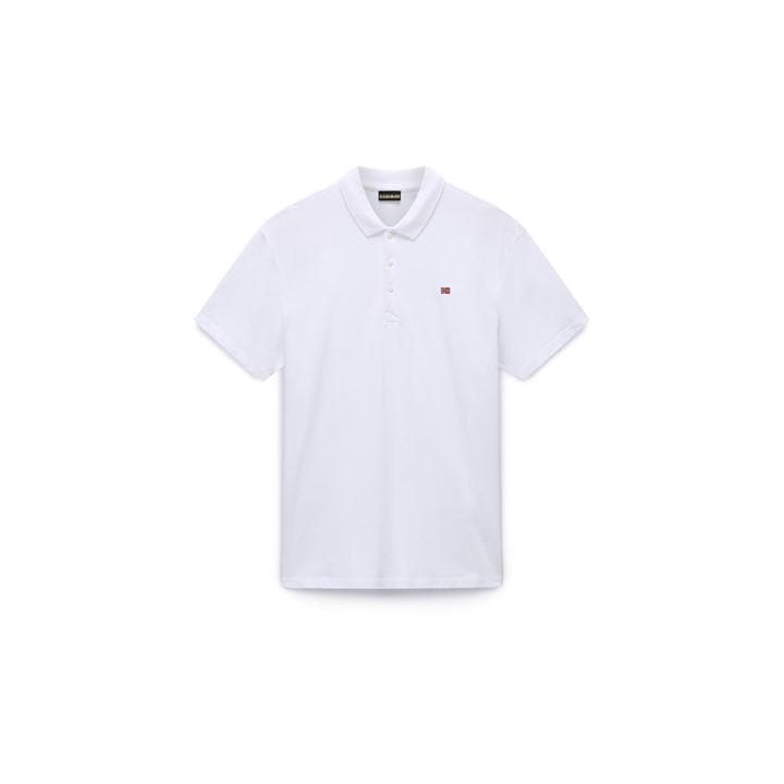 Napapijri Men' White Ealis Pique Polo Shirt in Size S, Sports Direct
