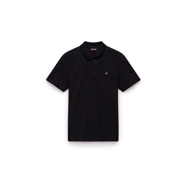 Napapijri Men' Black Ealis Pique Polo Shirt in Size S, Sports Direct