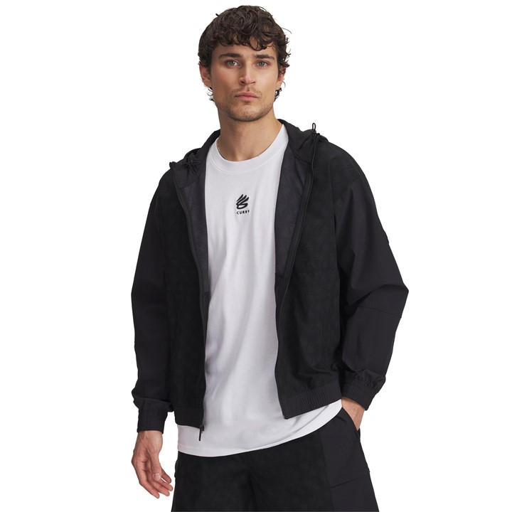 Under Armour Men's Black Curry Woven Jacket in Size M, Sports Direct