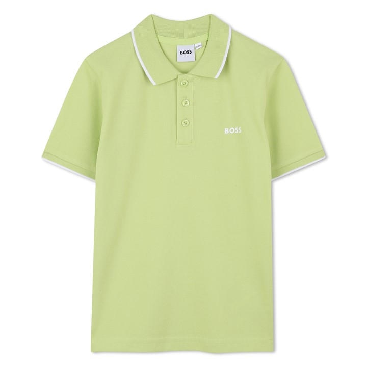 Boss Boys Green Kids' Short Sleeve Polo Shirt in Size 13 - 14 Years, Sports Direct