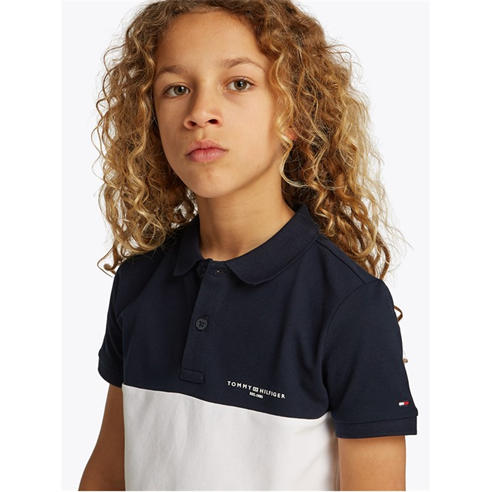 TOMMY HILFIGER - Kids' Colourblock Short Sleeve Polo Shirt