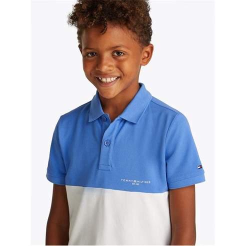 TOMMY HILFIGER - Kids' Colourblock Short Sleeve Polo Shirt