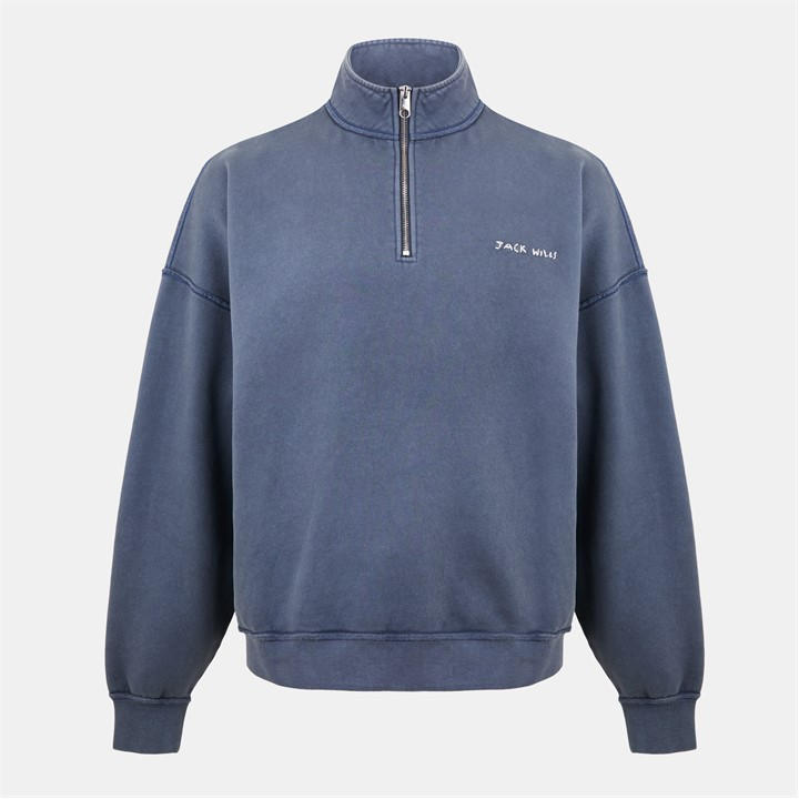 Jack Wills Men's Blue Quarter-Zip Fleece in Size L, Sports Direct