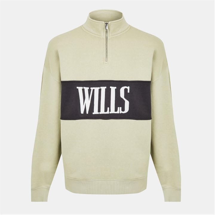 Jack Wills Men's Green Jw Logo Quarter-Zip Fleece in Size 2XL, Sports Direct