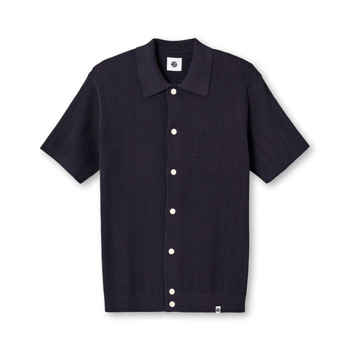Pretty Green Men's Blue Short-Sleeve Plain Shirt in Size XL, Sports Direct