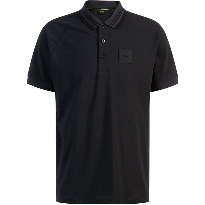 Boss Men' Blue Hbg Paddy Rib Polo Shirt, Sporty Sophistication in Size S, Sports Direct